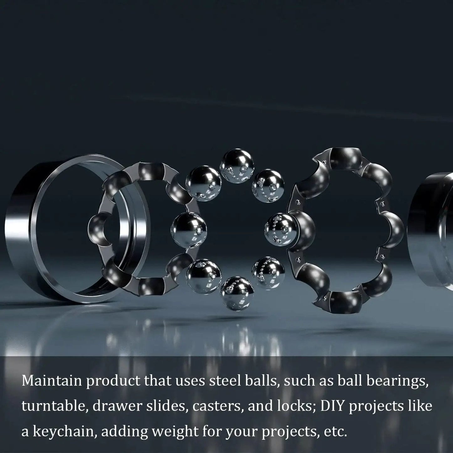 Six Millimeter Precision Balls 304 Stainless Steel 20 Pack For Bearings Turntables Drawers And Mechanical Projects shown in use