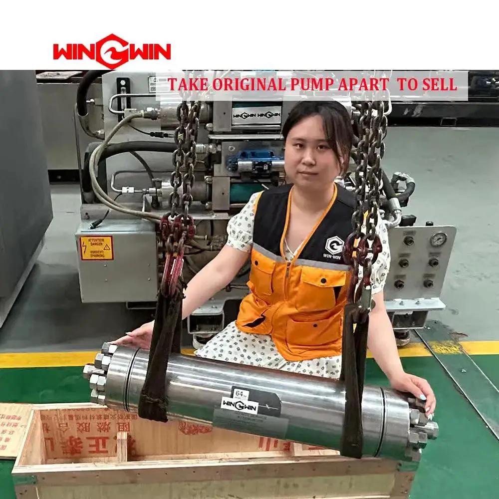 Robot Waterjet Parts For Mac Valve System Including Intensifier Pump And Spare Parts For Waterjet Cutting Machine Built To Last shown with operator