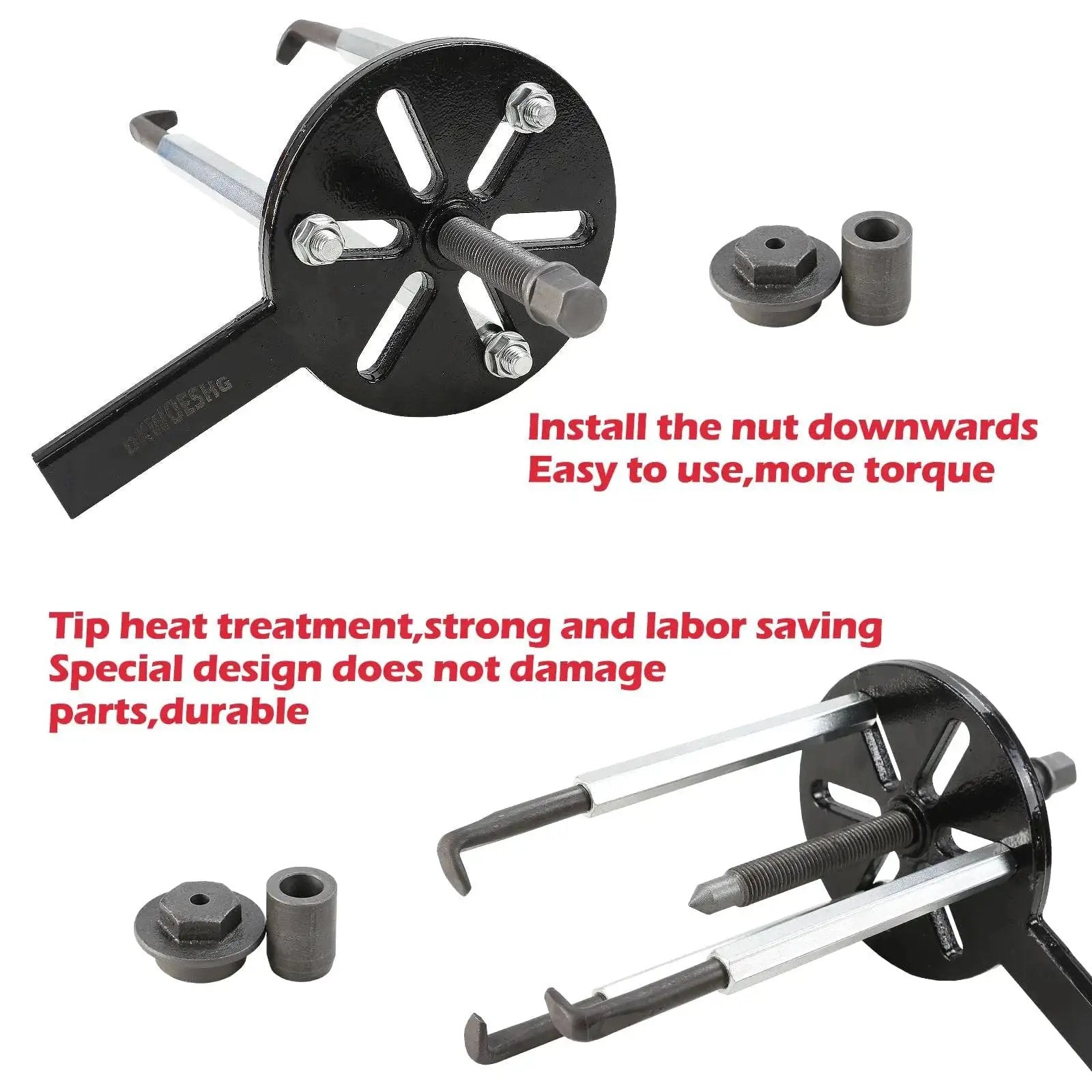 Bearing Puller Kit with Inner Hole Three-Jaw Puller Curved Hook And Quick Change Collets for Fast Bearing Removal of 6005 to 6310 Bearings