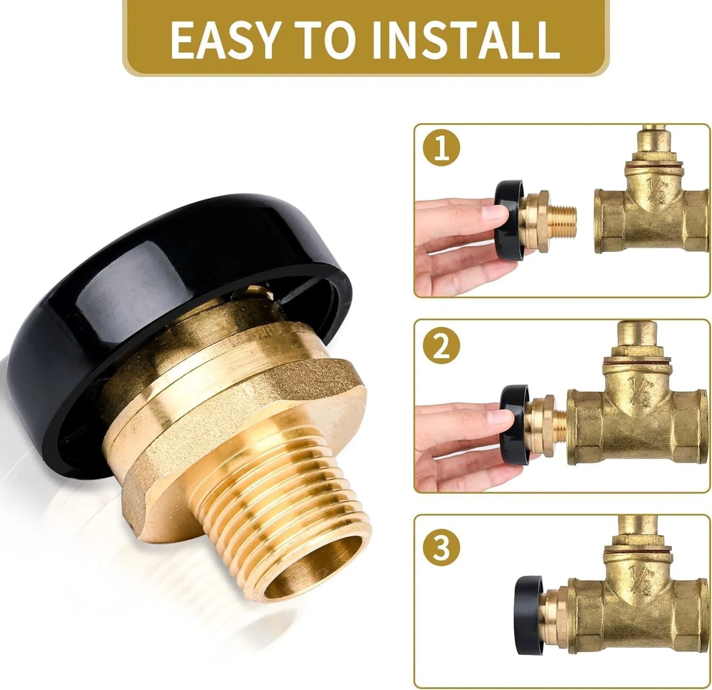 Vacuum Relief Valve 1 Half Inch Low Profile Brass Vacuum Breaker Compatible With Watts LFN36 M1 Water Heaters And Tanks Easy Install