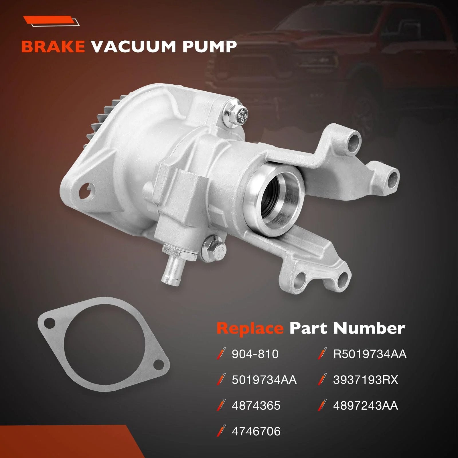 Beefy Gear Driven Mechanical Vacuum Pump 904-810 For Dodge Ram 2500 And 3500 5.9L Cummins Diesel with gasket