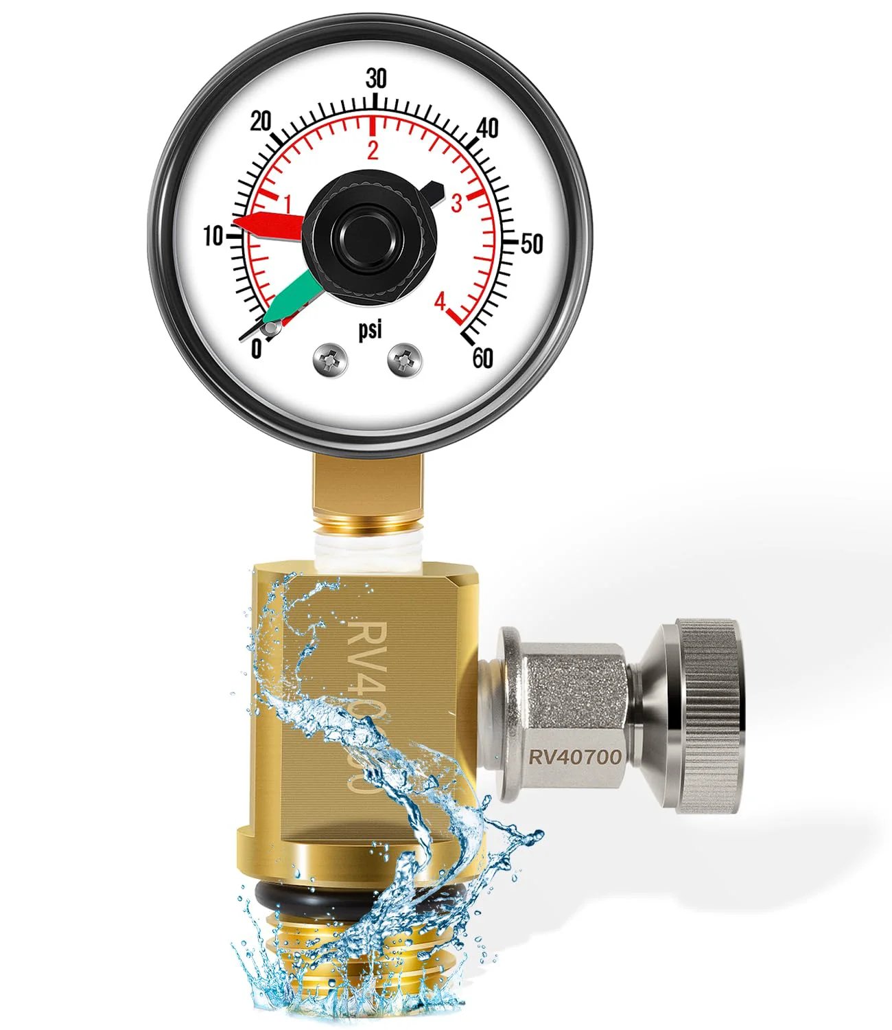 High Flow Manual Relief Valve For Pool And Spa Filters With Pressure Gauge DearChan Brass Assembly 98209800 RV40600 Replacement