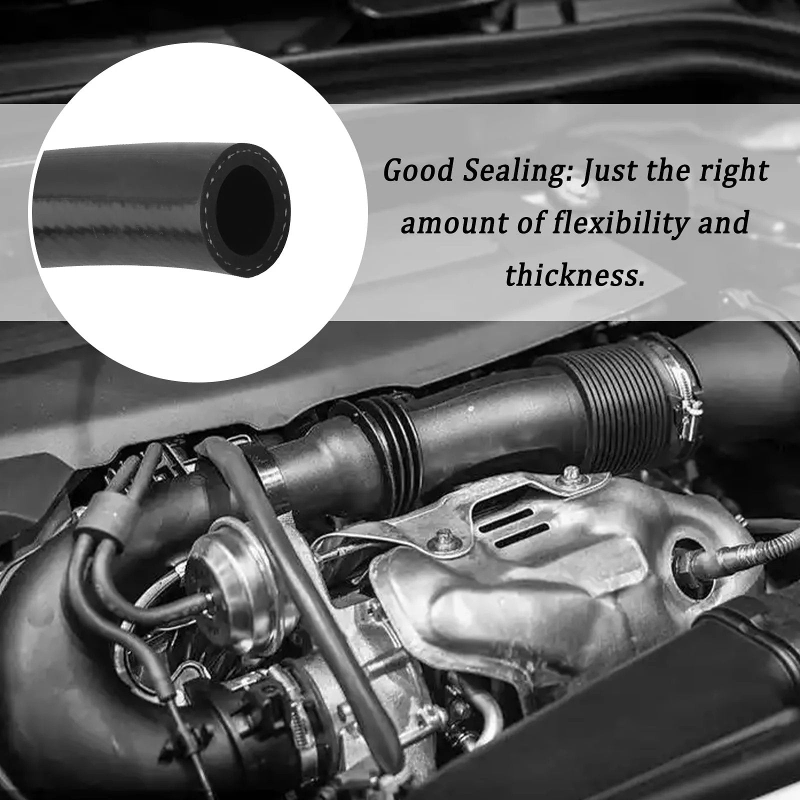 Three Quarter Inch Five Foot Silicone Heater Hose for Your Ride Cooling System installed in car engine