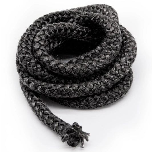 Stove Door Gasket Rope Replacement For Advantage Series Pellet Stoves Whitfield 61057100, coiled graphite-impregnated fiberglass rope.