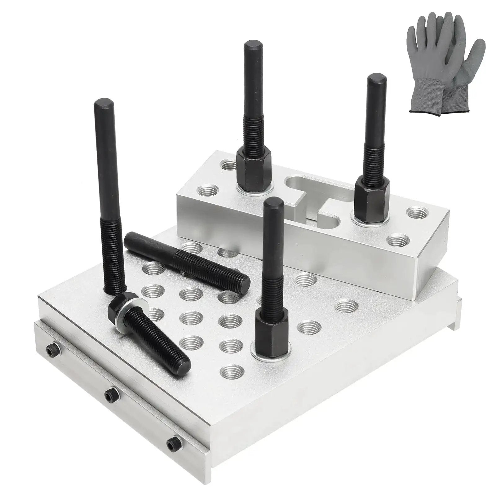 Universal Drill Press Support Block Plate Tool Set Kit for Bearing and Bushing Repair Removal and Installation 30 Ton Capacity