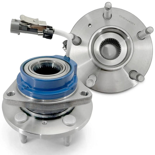 Pair 513121 Front Wheel Bearing Hub Assembly For GM Vehicles, 5 Lug, ABS, showing front and side view of hub assembly