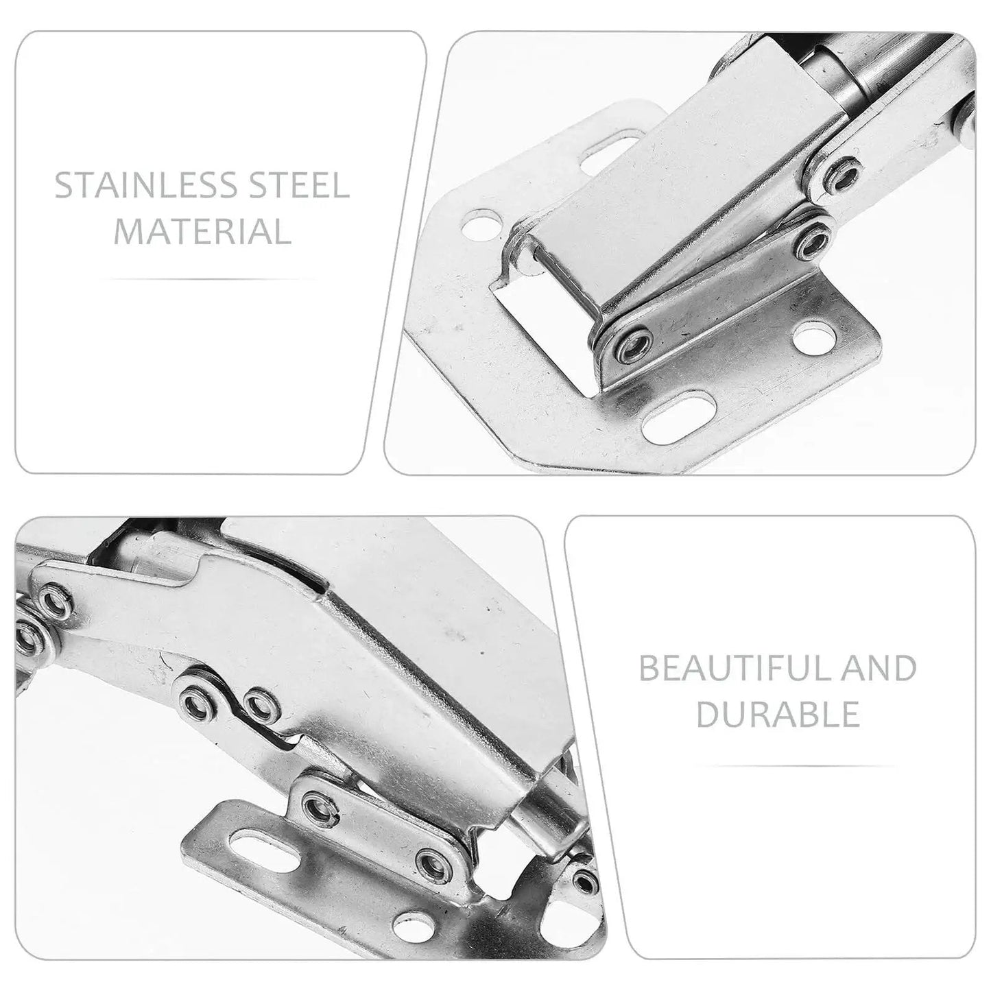 Close-up of Hydraulic Soft Close Wardrobe Hinge Set Two Pack Concealed Cabinet Door Hinges With Thickened Base For Stable Fixation.