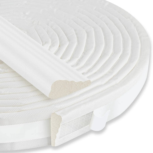 236 Inch Wedge Shaped Foam Window Seal Strip Self Adhesive Weather Stripping For Drafty Doors And Windows, white roll view