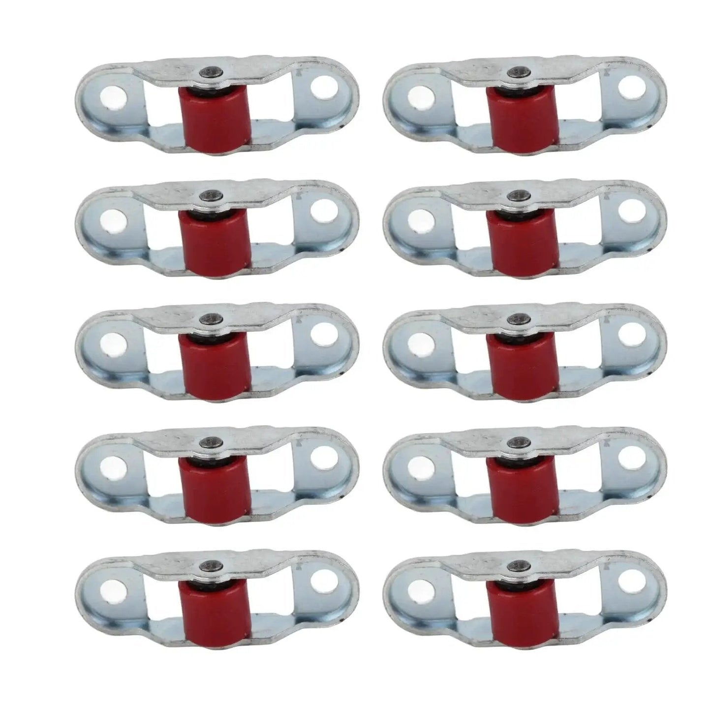 Sliding Window Pulley Roller Set 10 Pieces Durable Stainless Steel With Base For Cabinets And Doors Silent Jam Free Plastic Wheel 12mm Wide