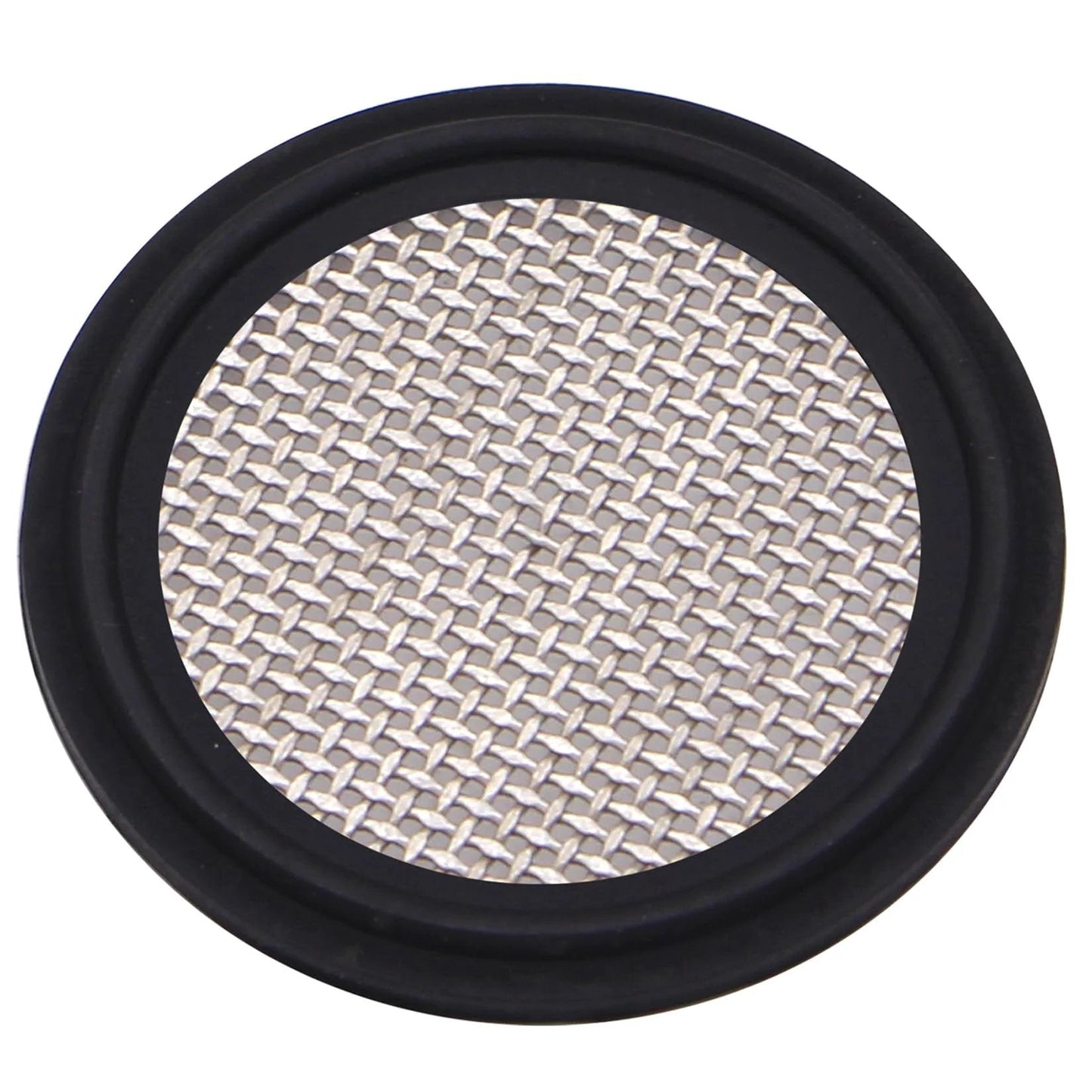 2 Inch FKM Sanitary Gasket With Stainless Screen For Tri Clamp Clover Fittings 20 Mesh 64mm Outer Diameter Food Grade Material Built For Heavy Duty Vacuum And Harsh Chemicals From Minus 15F To 400F DERNORD