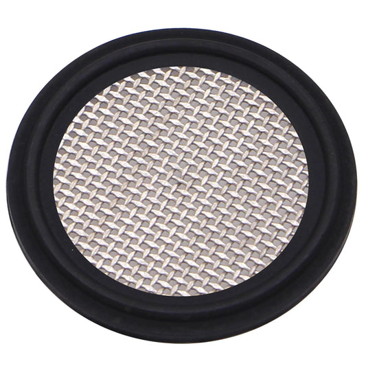 2 Inch FKM Sanitary Gasket With Stainless Screen For Tri Clamp Clover Fittings 20 Mesh 64mm Outer Diameter Food Grade Material Built For Heavy Duty Vacuum And Harsh Chemicals From Minus 15F To 400F DERNORD