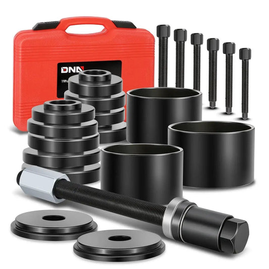 19 Piece Front Wheel Bearing Press Kit With Bearing Puller Tools, Wheel Drive Bearing Removal Tool Set and Storage Case