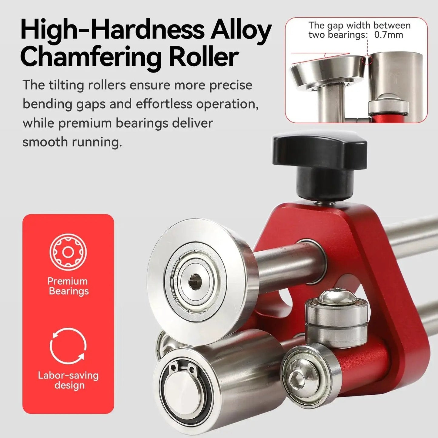 Sheet Metal Roller 1 Station Metal Bender For Roofing And Fabrication, 0-100 Degree Bend Range, Lightweight Portable 5in Tool
