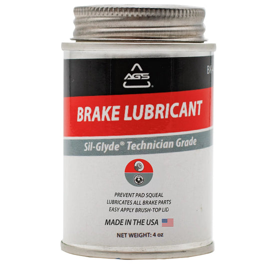 Premium 4oz Brush Top SIL Glyde Silicone Brake Grease for Calipers and Brake Lubrication, High Temperature Safe can front view