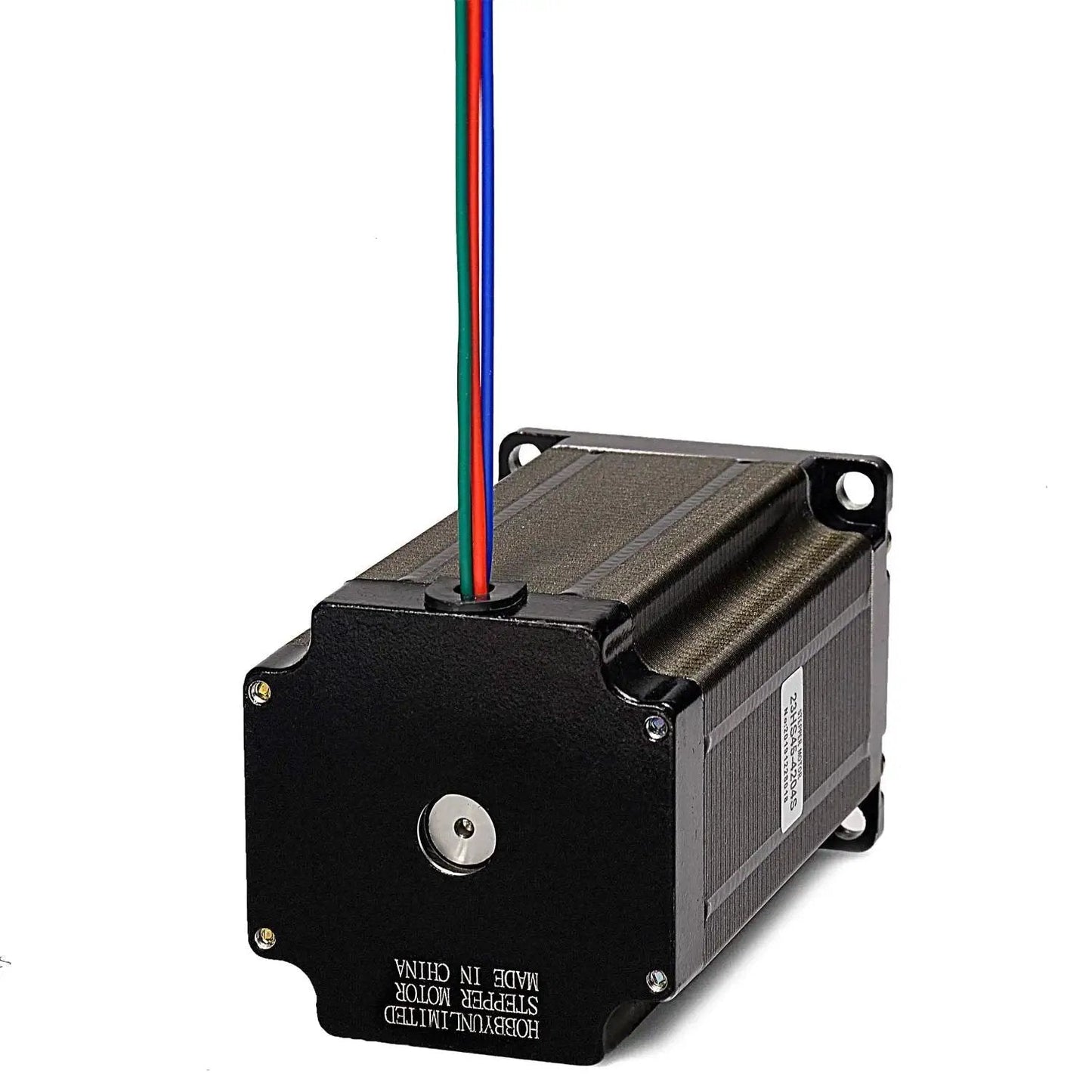 Nema 23 Stepper Motor 2.8A 1.9Nm 8mm Shaft 76mm Length for CNC Mills and Lathes front view with wiring