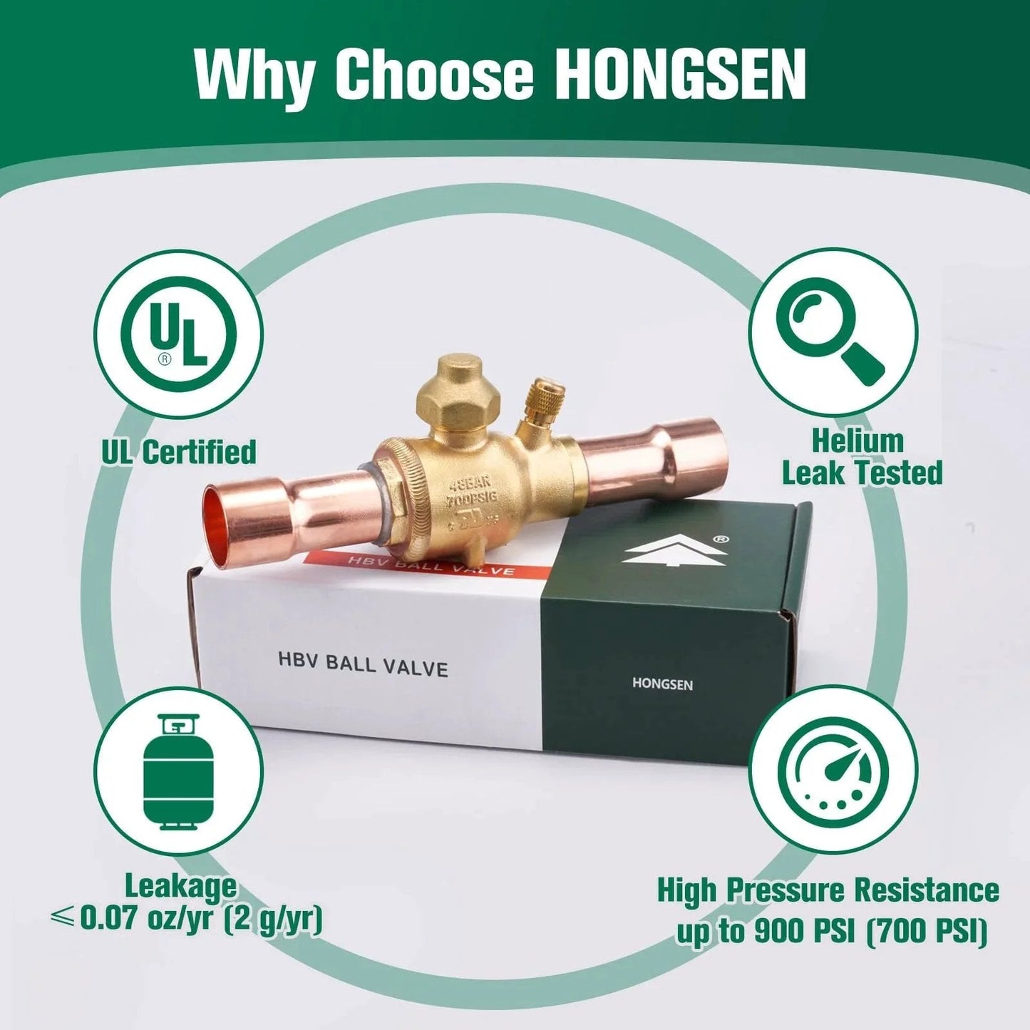Beefy Brass Refrigeration Ball Valve Three Eighths ODF With Helium Leak Tested And Leak Proof Sealing on box