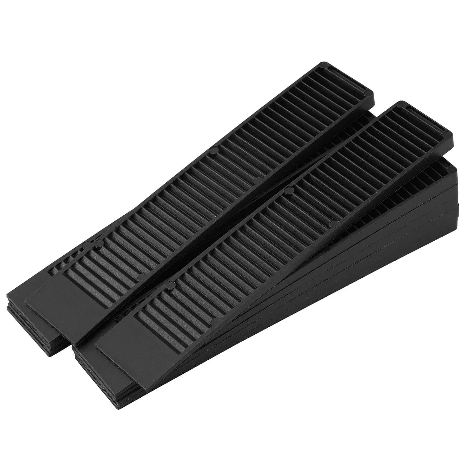 Eight Pack 8 Inch Plastic Composite Shims For Furniture Doors Toilets And Tables With Extreme Load Support, Anti Slip Design, Black