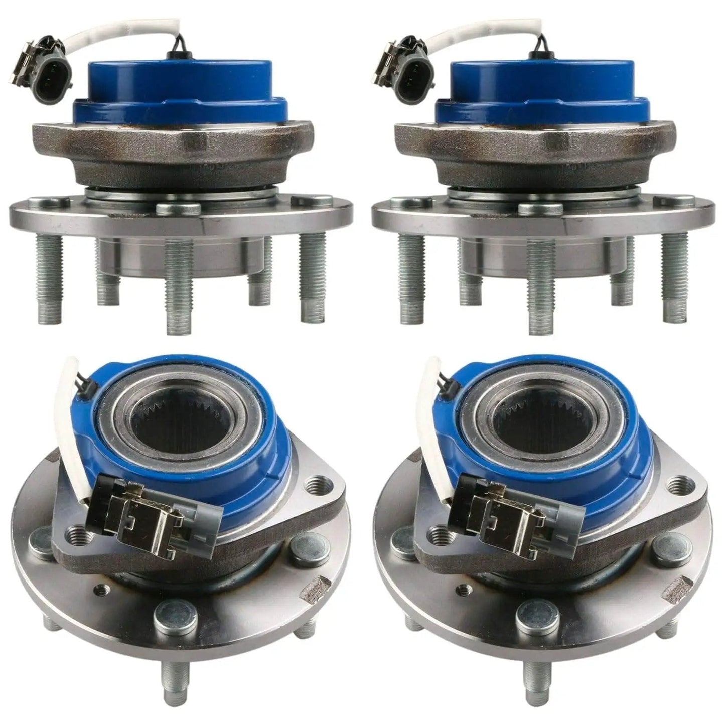 Front and Rear Wheel Hub Bearing Assembly Kit - Set of 4 for 2001-2005 Pontiac Aztek & Montana, 2002-2004 Chevy Venture, 2005 Uplander