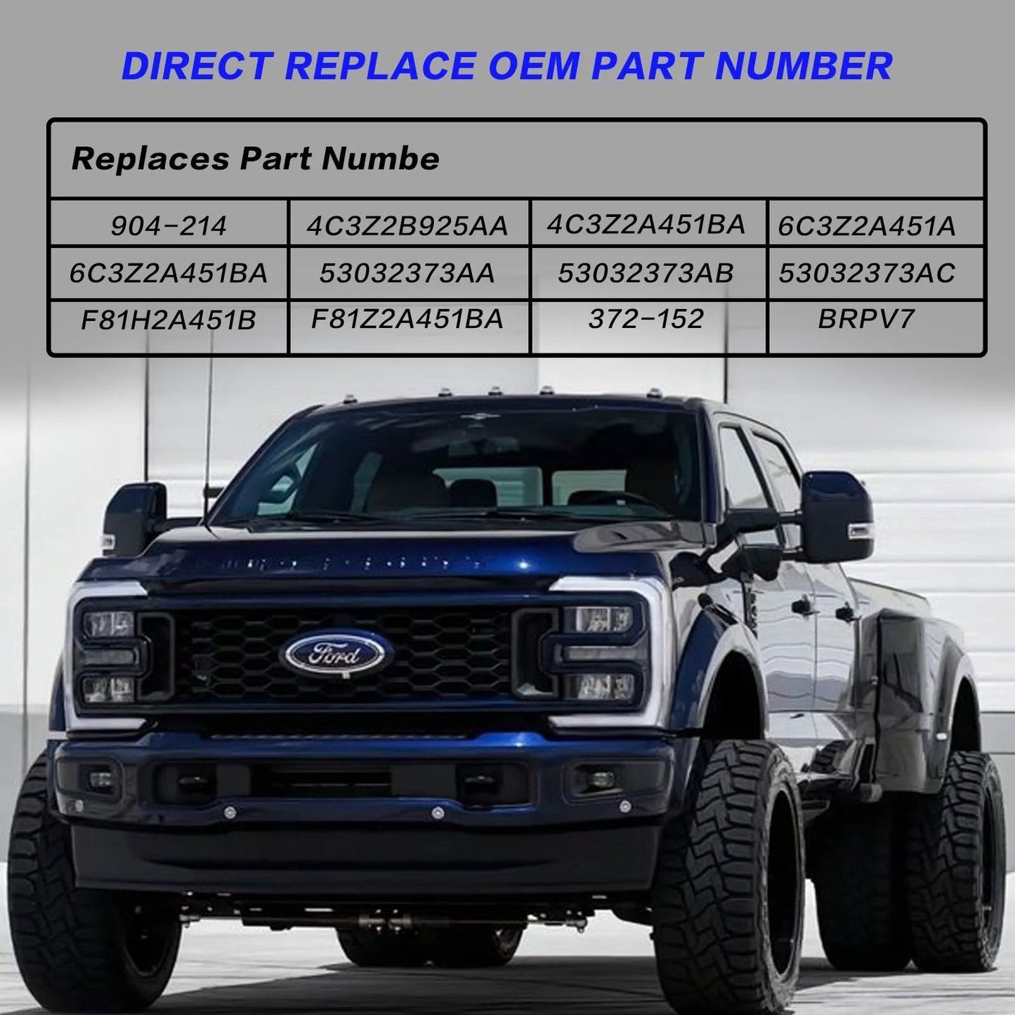 Front view of a Ford Super Duty truck, relevant for Replacement 904-214 Vacuum Pump For Ford Excursion 1999-2010 F-250 F-350