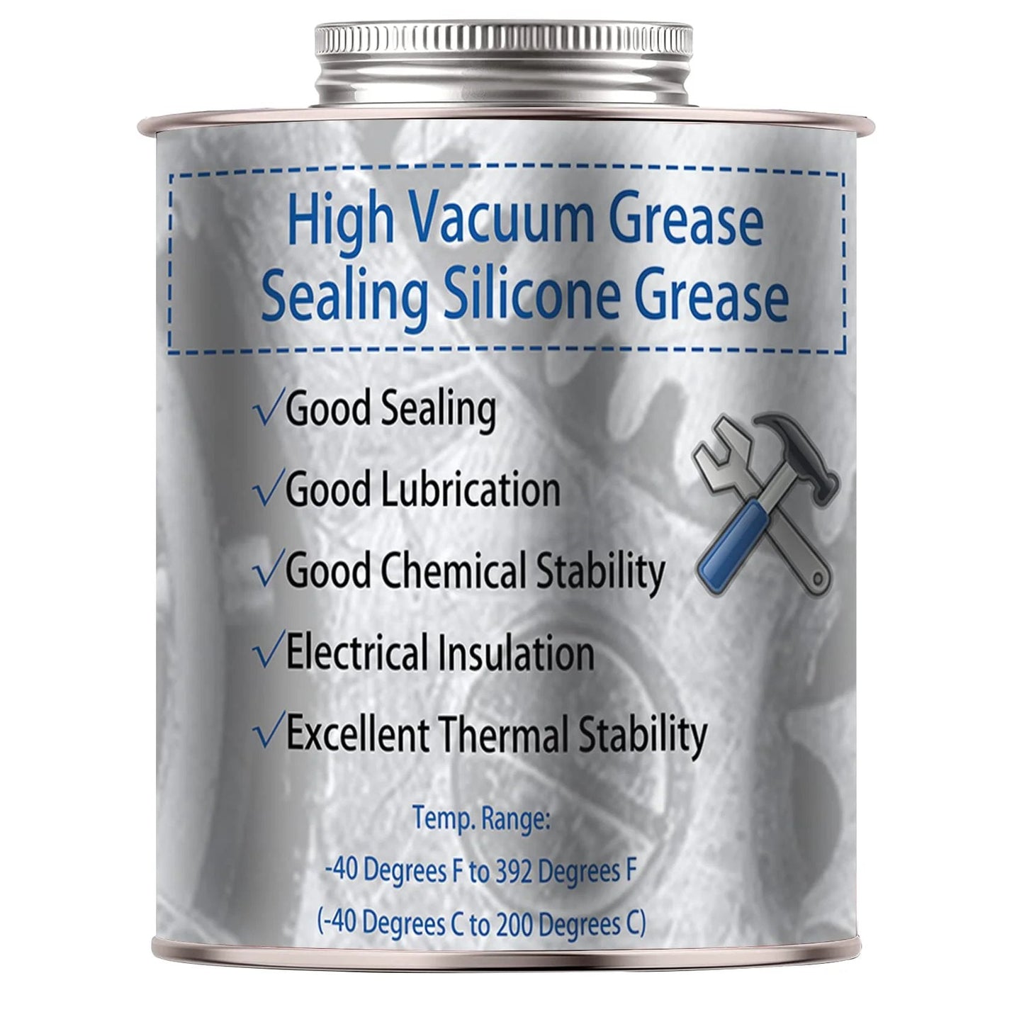 High Vacuum Silicone Sealing Grease SG01A With Inorganic Thickener For Dielectric Waterproof Performance Heavy Duty 8 Oz