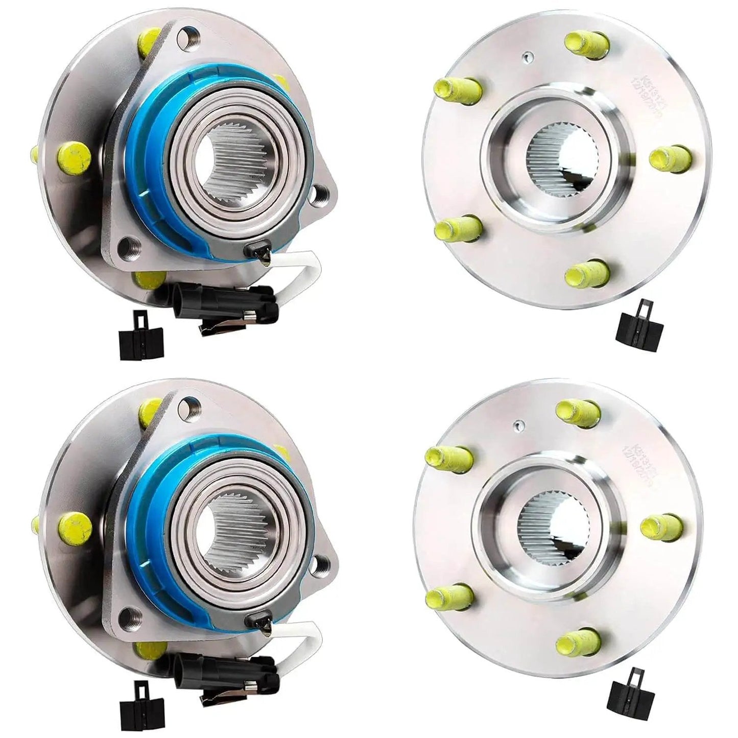 4pc Wheel Hub & Bearing Assemblies Front or Rear for 2000-2013 Chevy Impala, Pontiac Grand Prix, Buick LaCrosse