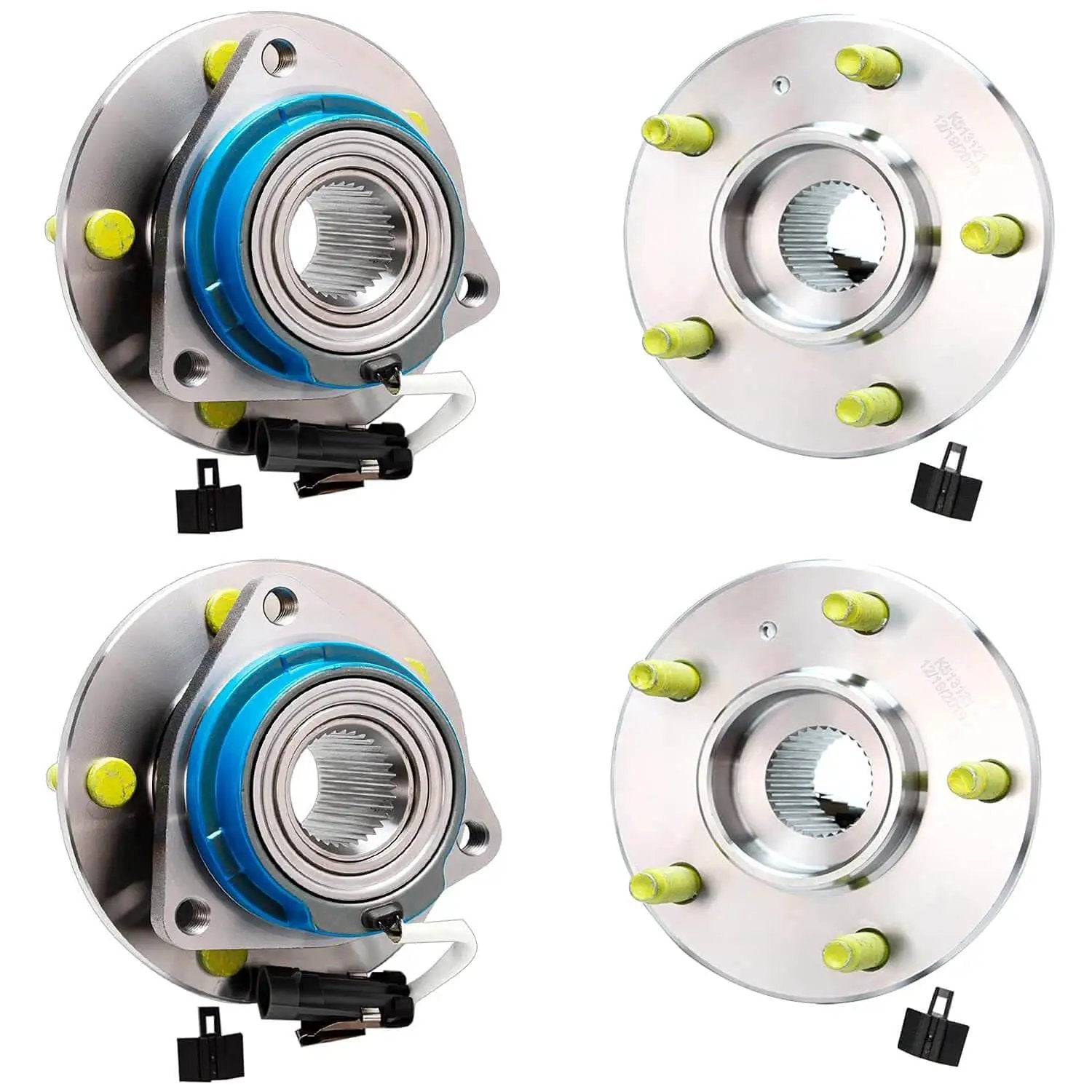 4pc Wheel Hub & Bearing Assemblies Front or Rear for 2000-2013 Chevy Impala, Pontiac Grand Prix, Buick LaCrosse