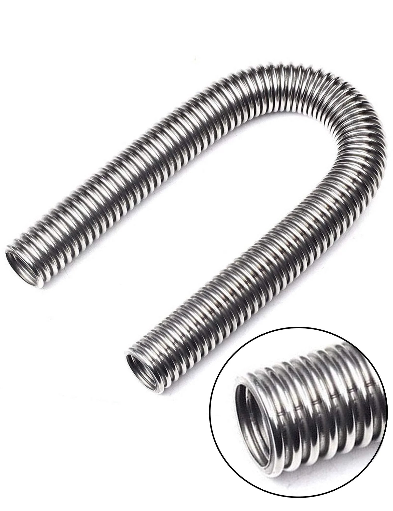 Universal 24 Inch Stainless Steel Radiator Flexible Coolant Hose Kit For One And A Quarter Inch Neck fits most cars trucks SUVs
