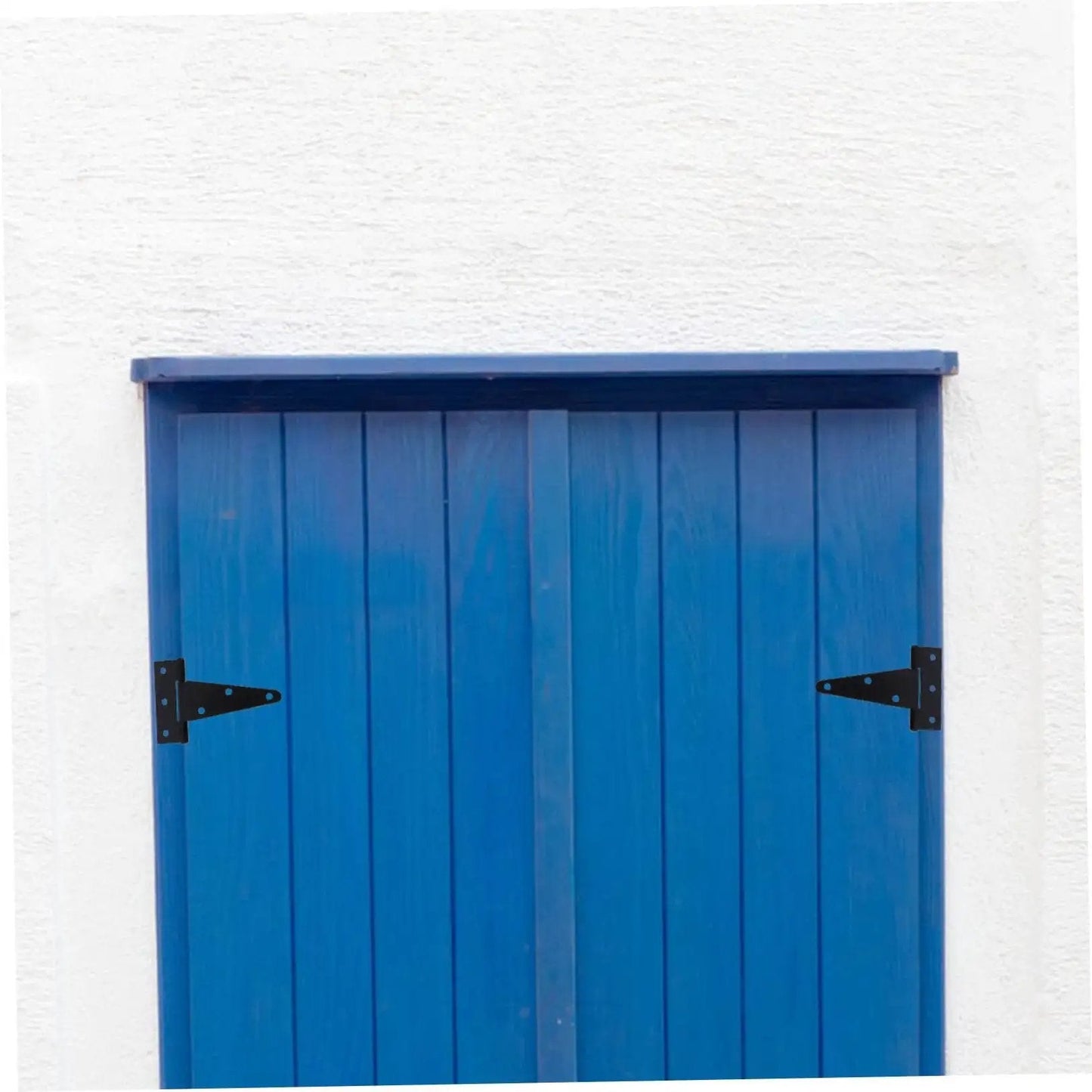 Heavy Duty Slotted Door Hinges Set For Outdoor Gates Sheds And Barns With High Toughness Iron Construction Extended T Shape Design