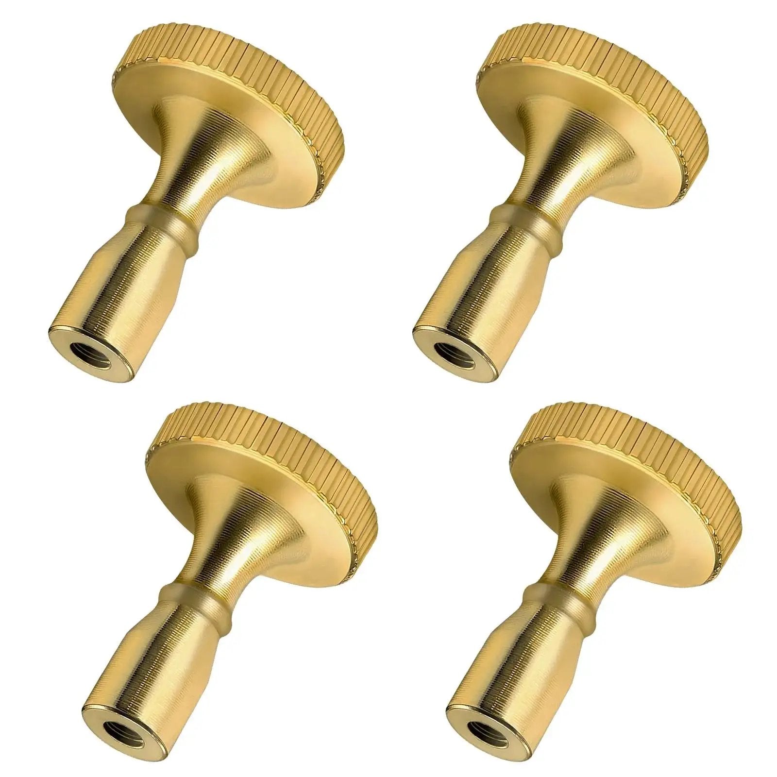 Vintage Brass Lamp Switch Knobs Replacement Kit, 4 Pack, metal construction, shown in standard size, arrange to show detail.