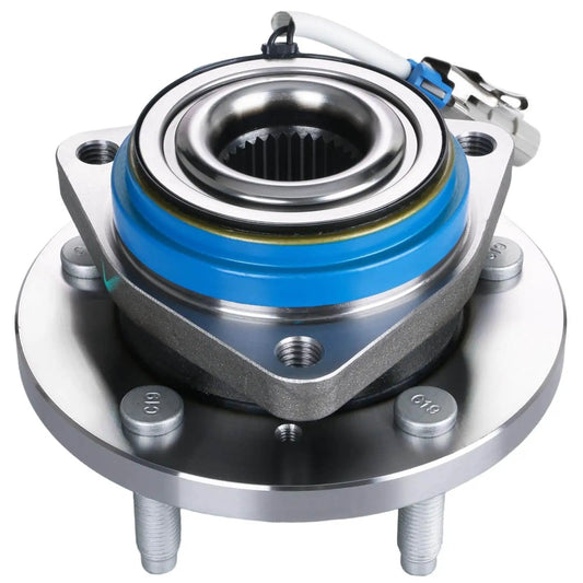 Single Front Wheel Hub & Bearing Assembly 513121 compatible with Chevy Impala 2000-2011, 5-Lug w/ ABS, close-up view