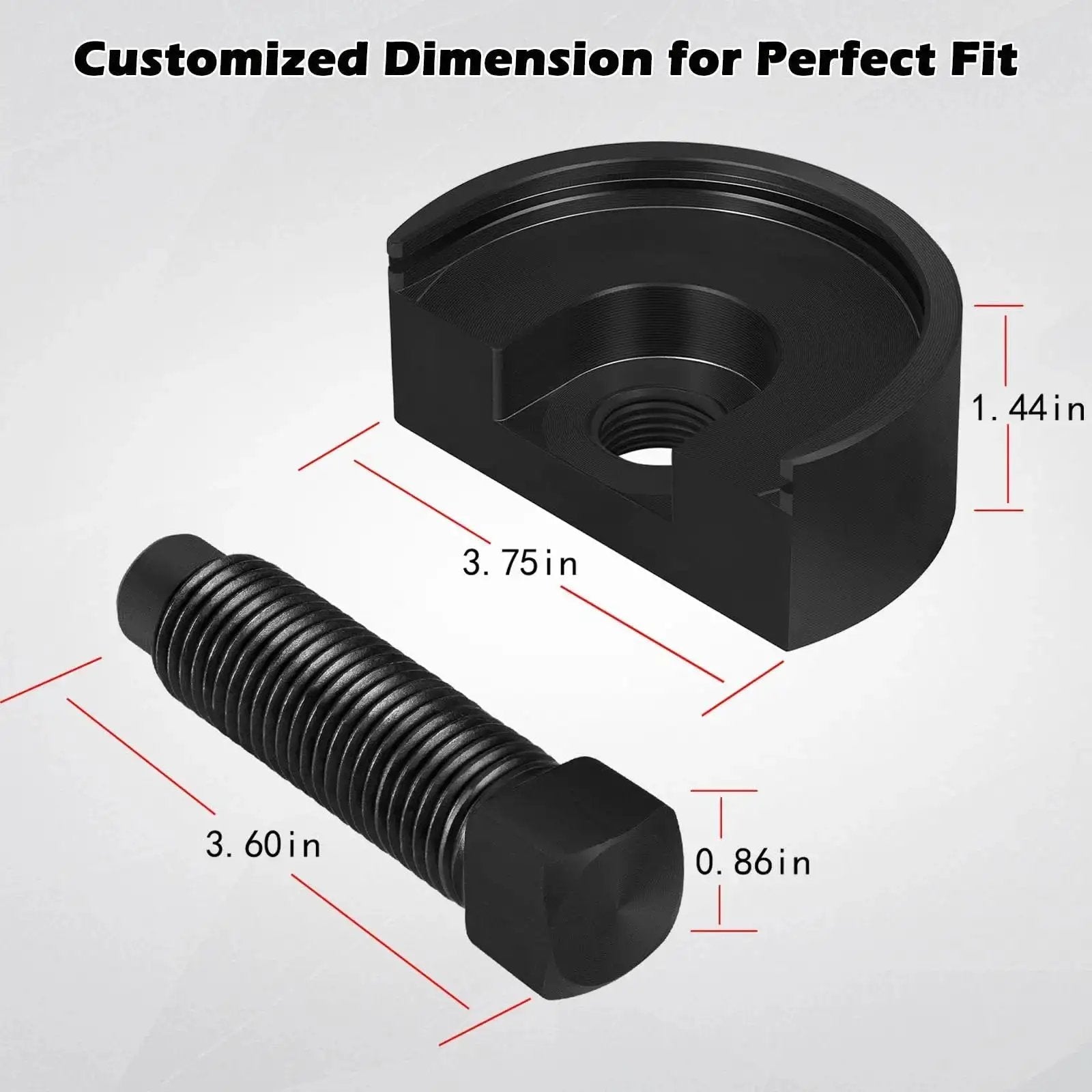 Countershaft Front Bearings Puller Tool for Eaton Fuller FR Series Transmissions with dimensions for easy bearing replacement