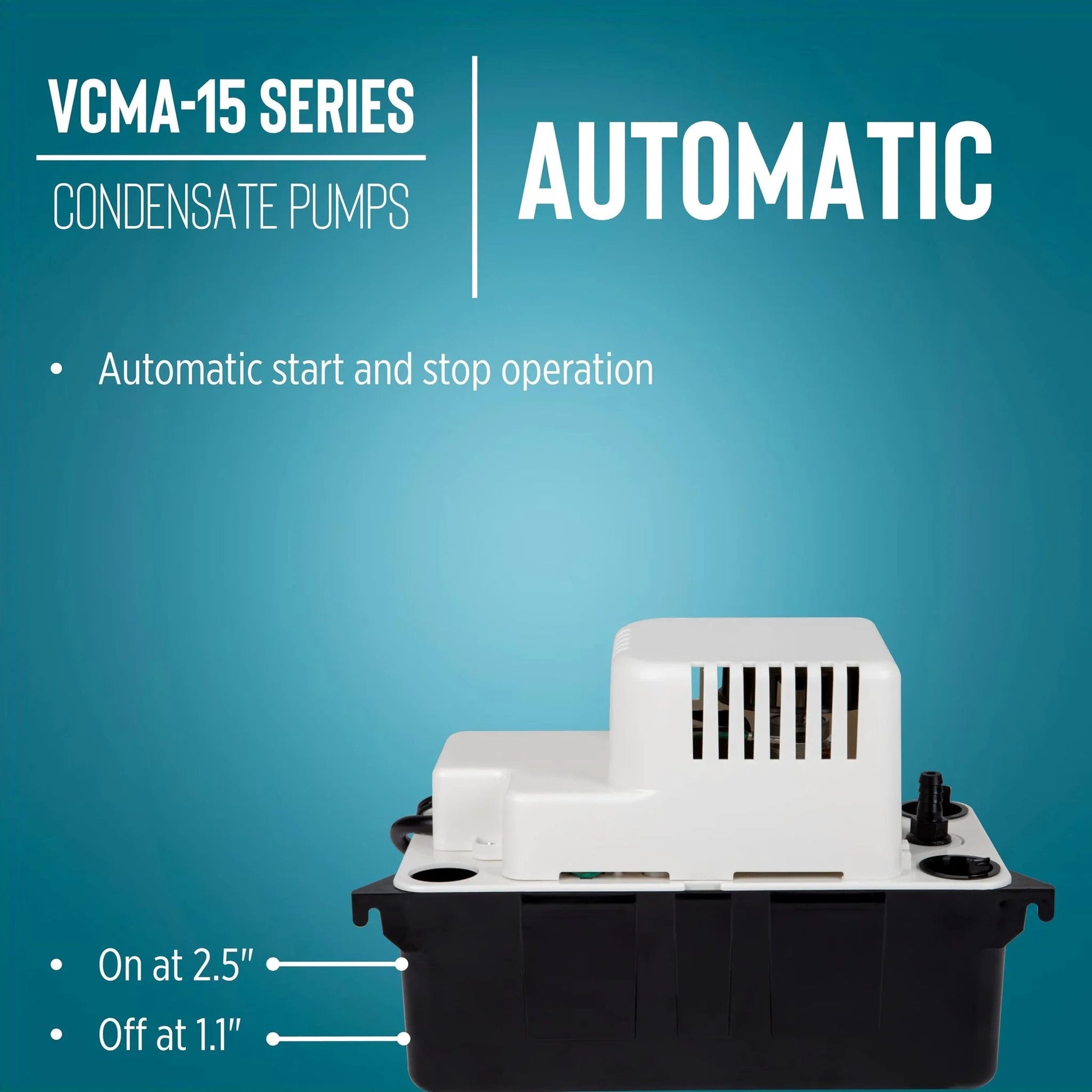 VCMA-15 Series Automatic Condensate Removal Pump for HVAC Refrigeration and Dehumidifiers 115 Volt One Fiftieth HP 65 GPH