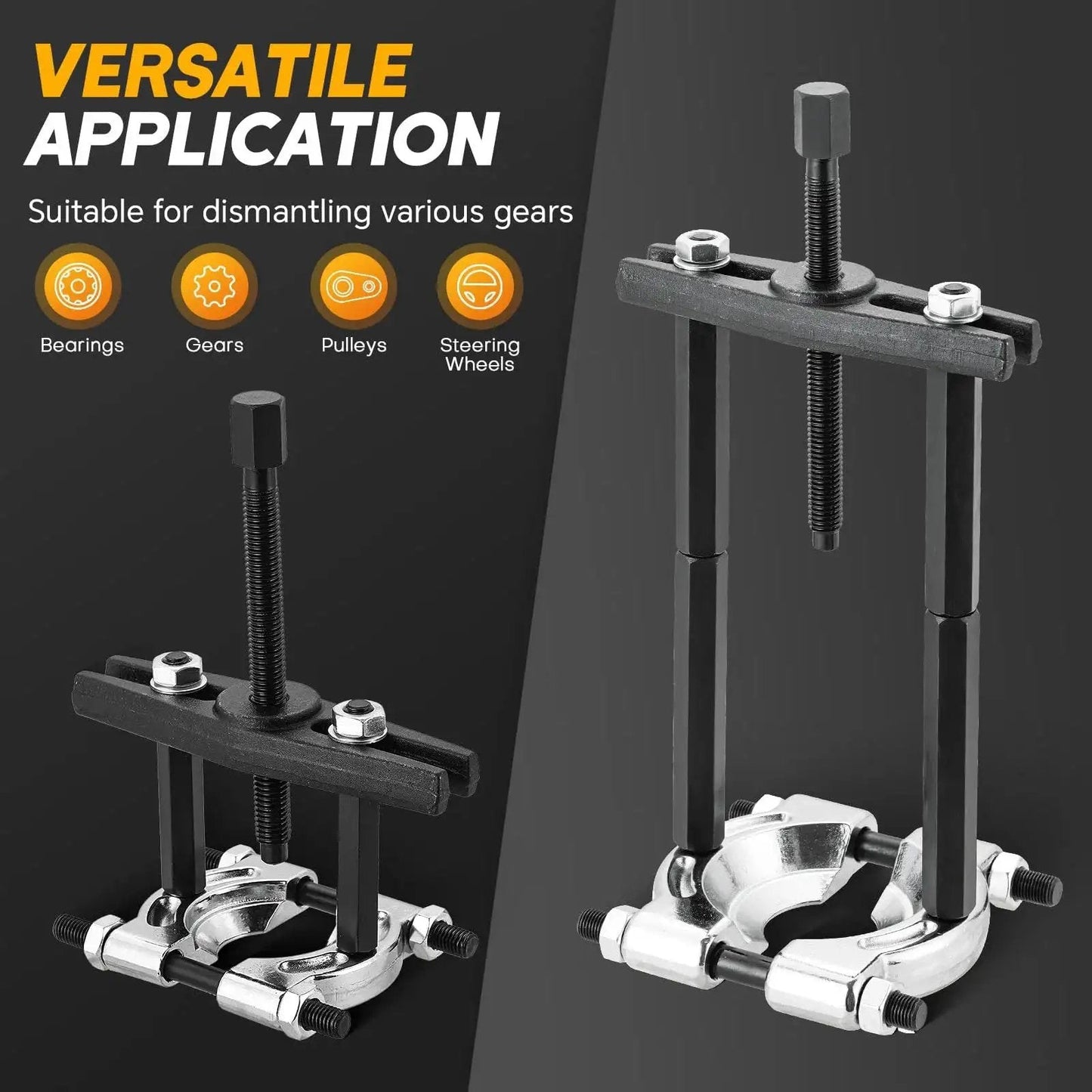 Heavy Duty 5 Ton Bearing Puller Set With 14 Piece Wheel Hub Axle Puller Kit Including 2 Inch And 3 Inch Splitters Gear Removal Tool