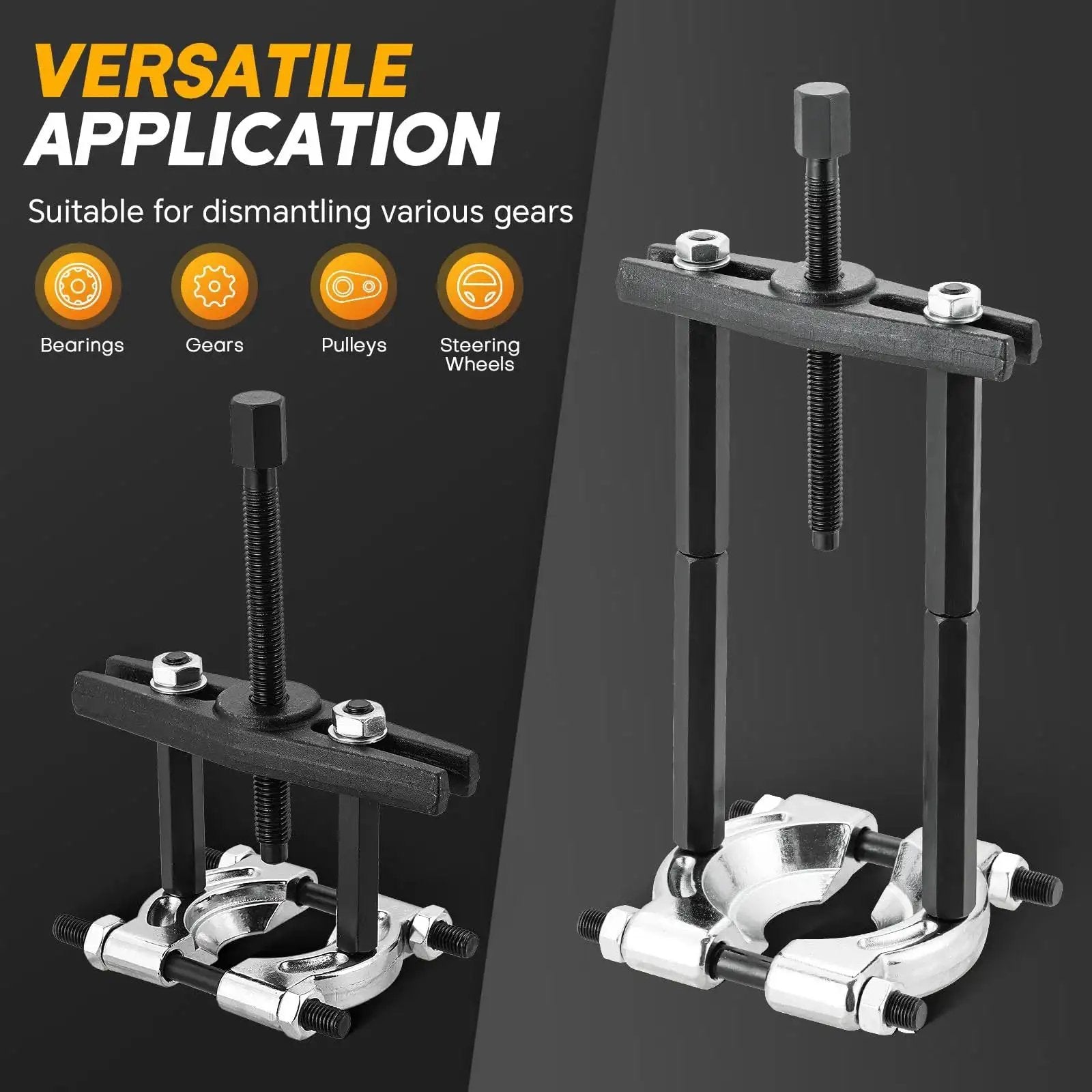 Heavy Duty 5 Ton Bearing Puller Set With 14 Piece Wheel Hub Axle Puller Kit Including 2 Inch And 3 Inch Splitters Gear Removal Tool