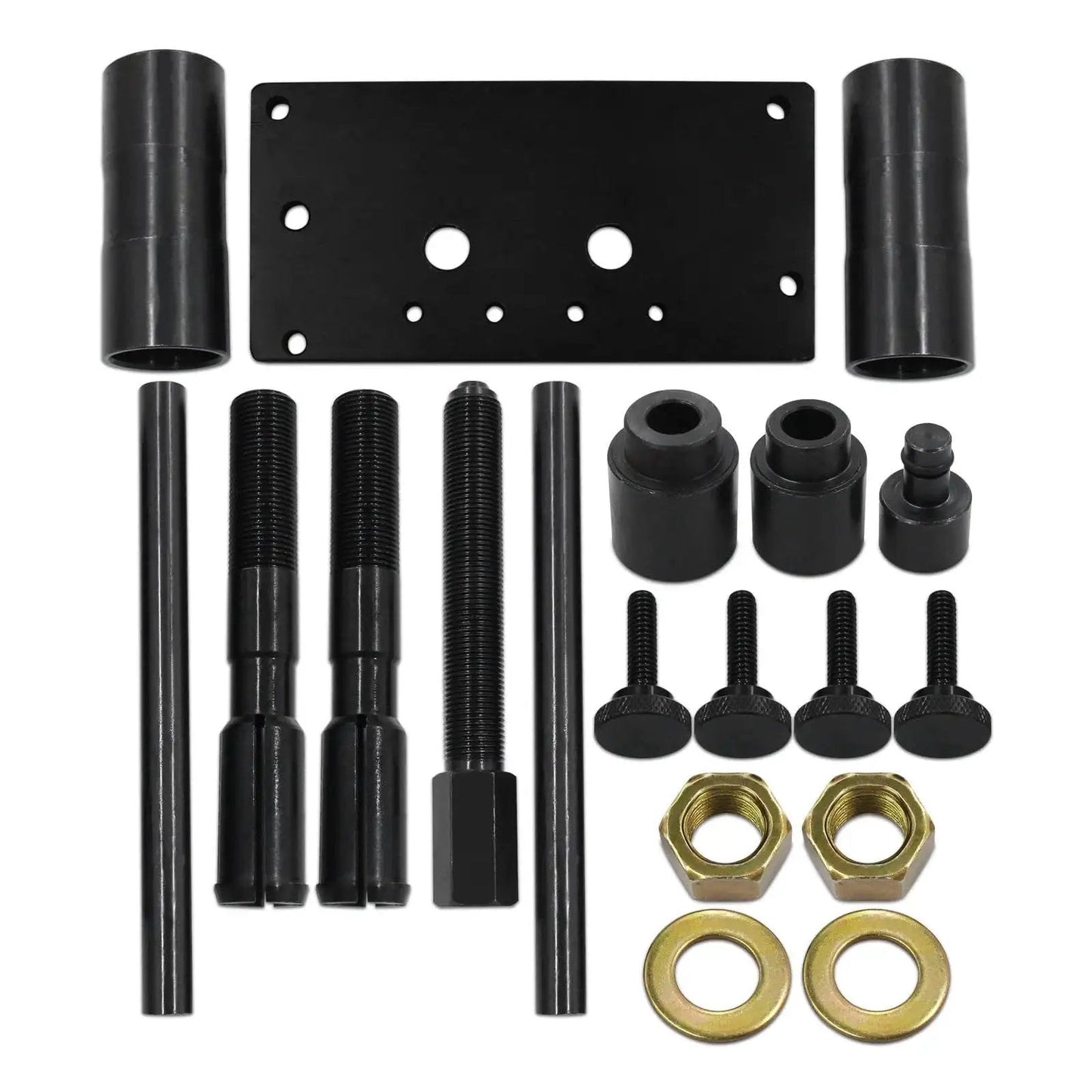 Inner Cam Bearing Installer And Puller Tool For Harley Twin Cam Engines 1999 Through 2017 88 93 96 103 110 shown with components.