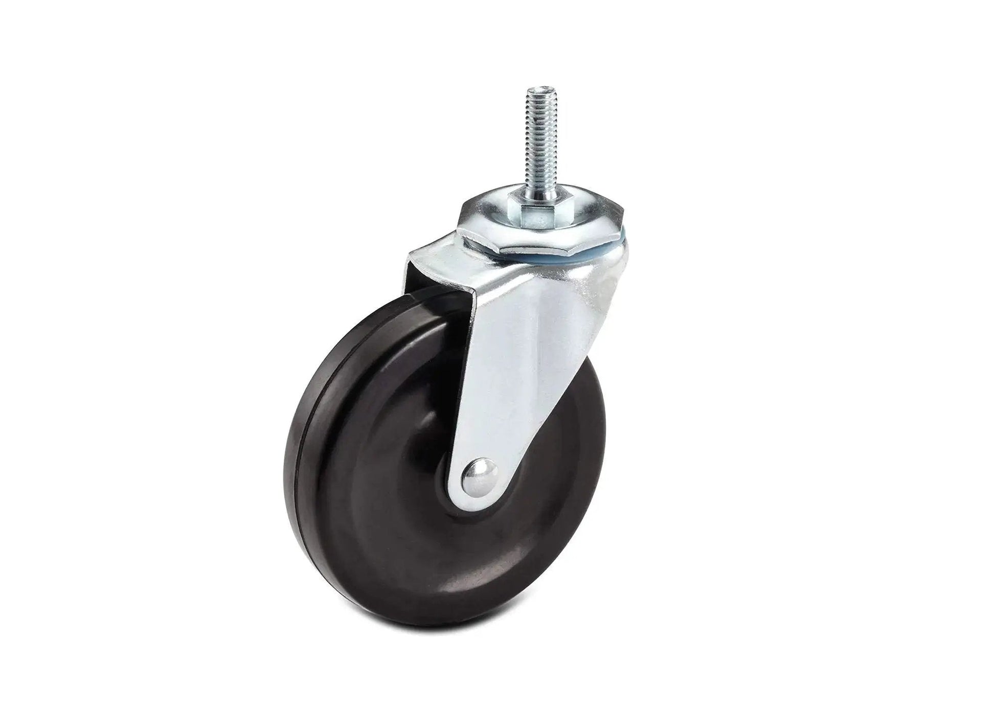 Single caster wheel from Caster Wheels Kit For Wire Shelving 4 Inch Diameter By 1 Inch Wide Casters With Two Locking Brakes And Two Non Locking Brakes