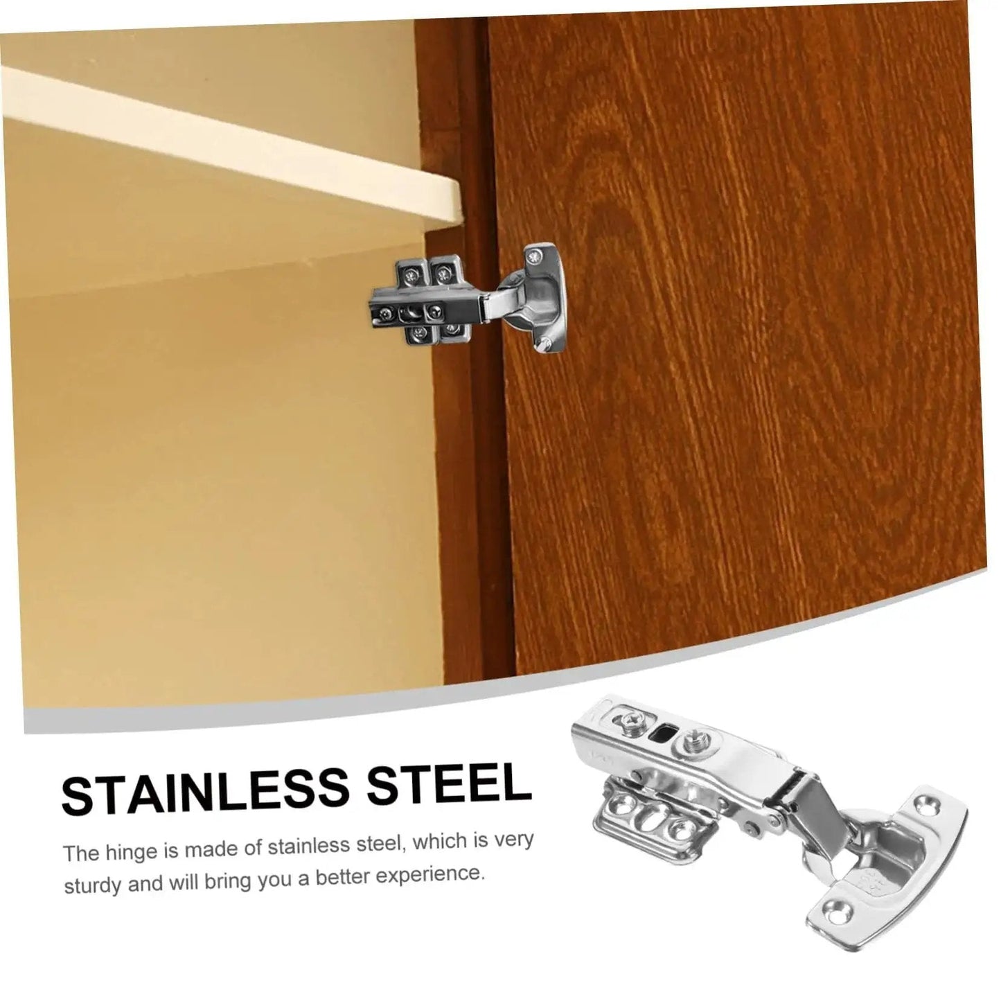 Stainless Steel Cabinet Hinges 12 Pack Heavy Duty Door Hinge Set For Kitchen Cabinets Rust Resistant Built To Last High Load Bearing