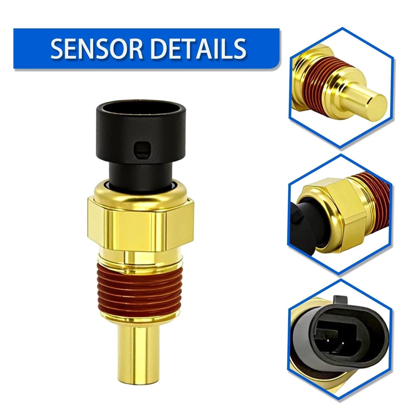 Engine Coolant Temperature Sensor For Chevy Blazer Impala Tahoe Silverado GMC Savana Sierra 1500 2500 3500 Pontiac Buick Cadillac Replace 213 928 15326386 TS10075