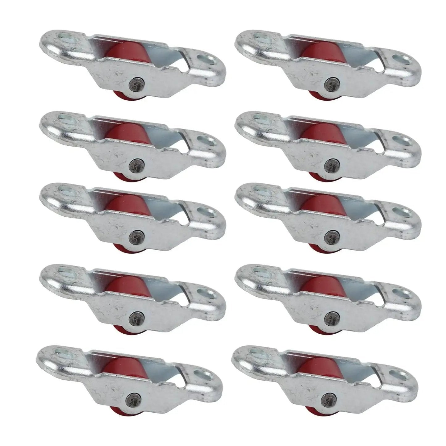 Sliding Window Pulley Roller Set 10 Pieces Durable Stainless Steel With Base For Cabinets And Doors Silent Jam Free Plastic Wheel