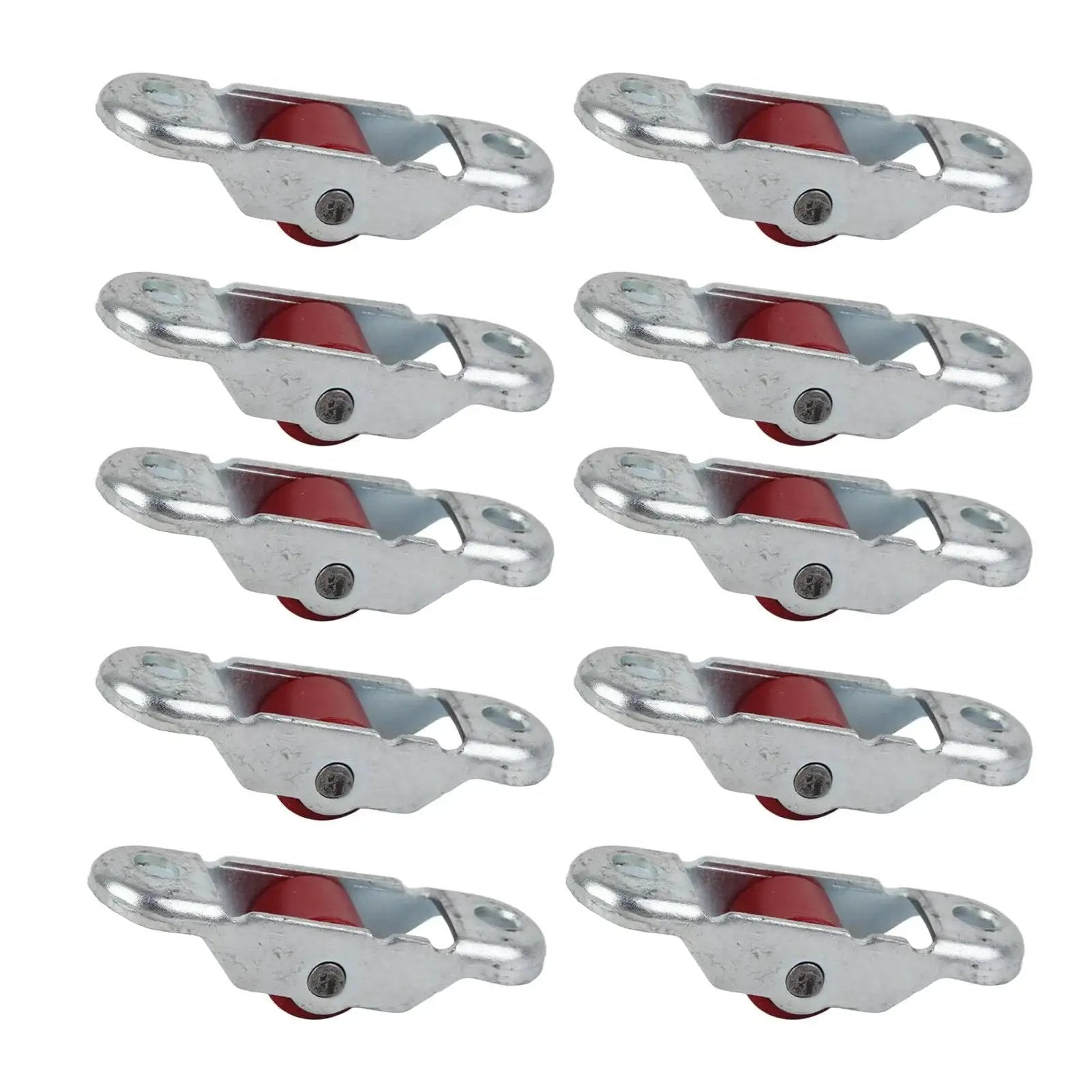 Sliding Window Pulley Roller Set 10 Pieces Durable Stainless Steel With Base For Cabinets And Doors Silent Jam Free Plastic Wheel