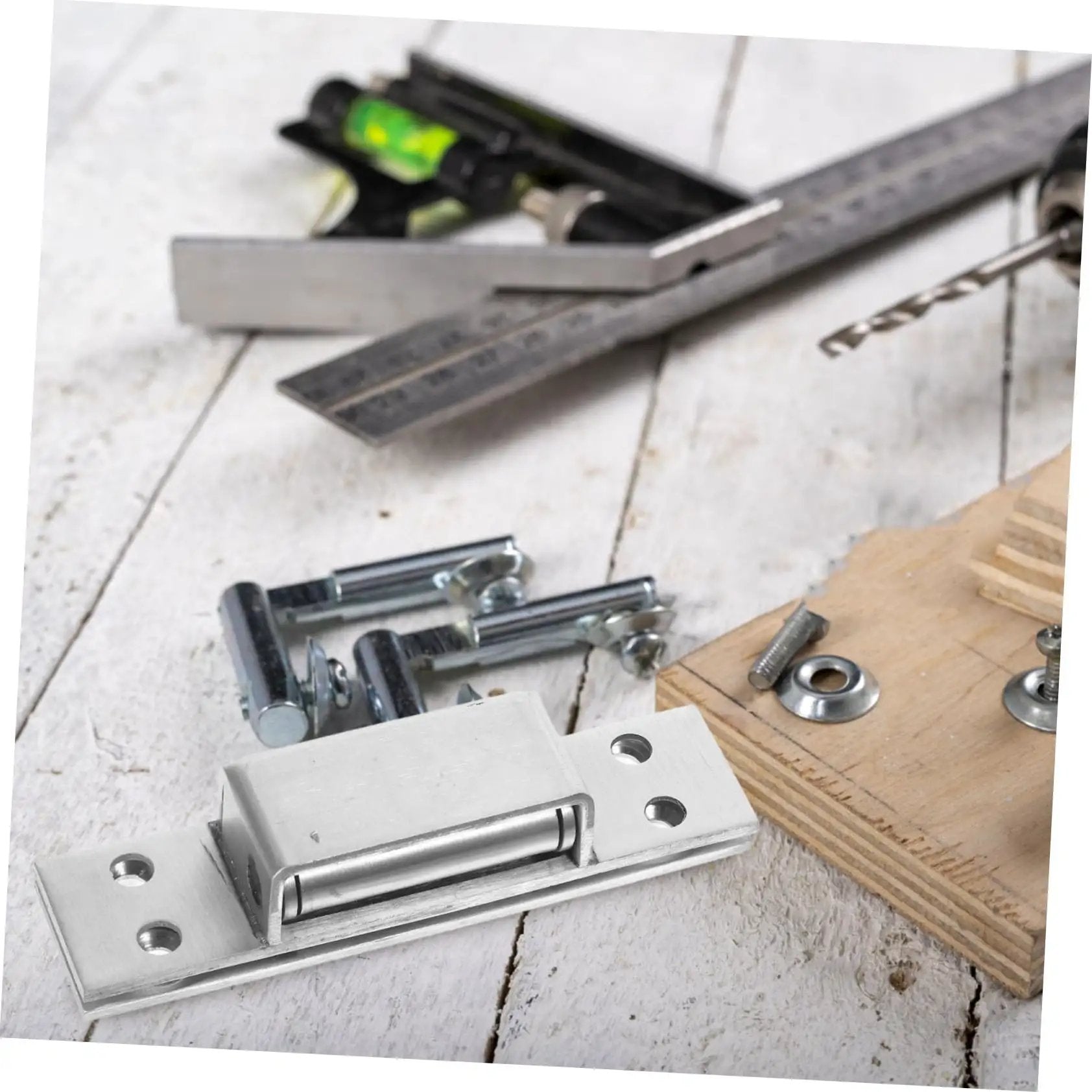Sturdy Invisible Hinge For Secret Door And Hidden Cabinet Heavy Duty Metal Barn Door Hinge For Residential And Commercial Use Replacement Hinges High Load Bearing Yardenfun, shown in a hardware scene with screws and tools.