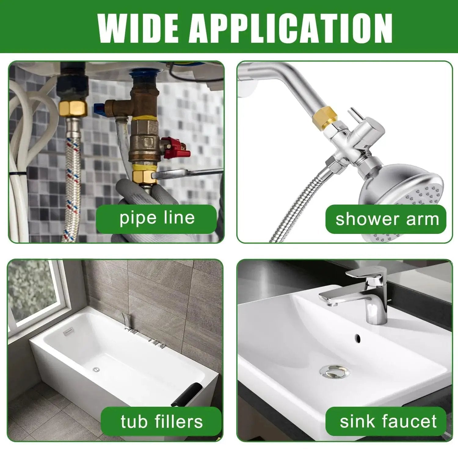 Brass Pipe Extension Fitting Half Inch Female to Male for tub spout, shower arm, pipeline, and sink faucet application.
