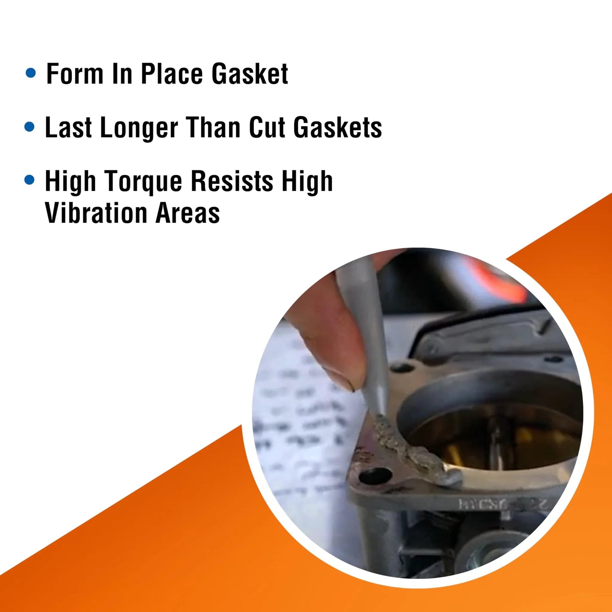 High-Torque RTV Silicone Gasket Maker With Superior Vibration Resistance application on engine component
