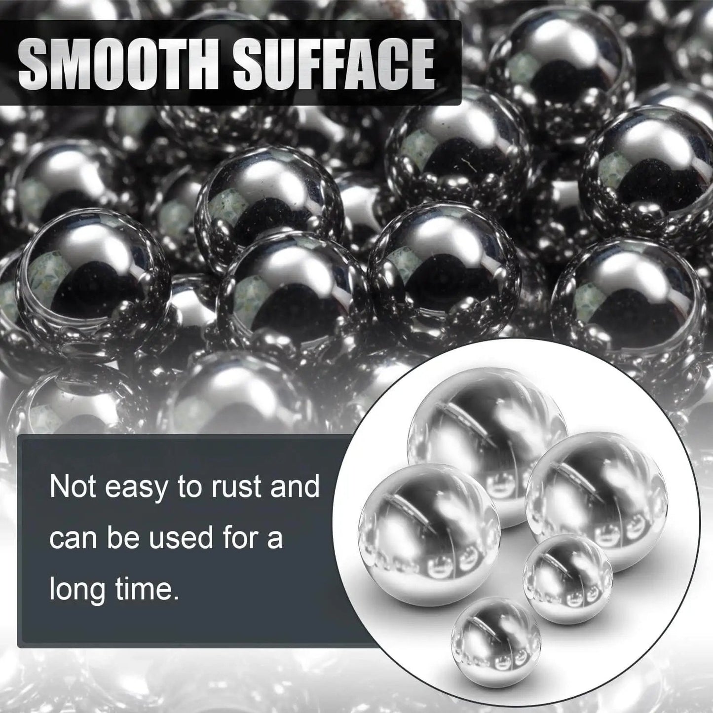 2 Pack 45mm Chrome Steel Bearing Balls For Precision Bearings And Bicycle Parts, smooth chrome steel balls, corrosion resistant
