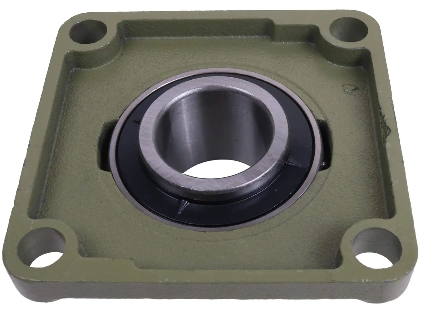 Front view of Two Inch Bore Four Bolt Flange Bearing With Set Screws F4B-SC-200 UCF211-32 SF-2 FY-2-TM for industrial machinery support