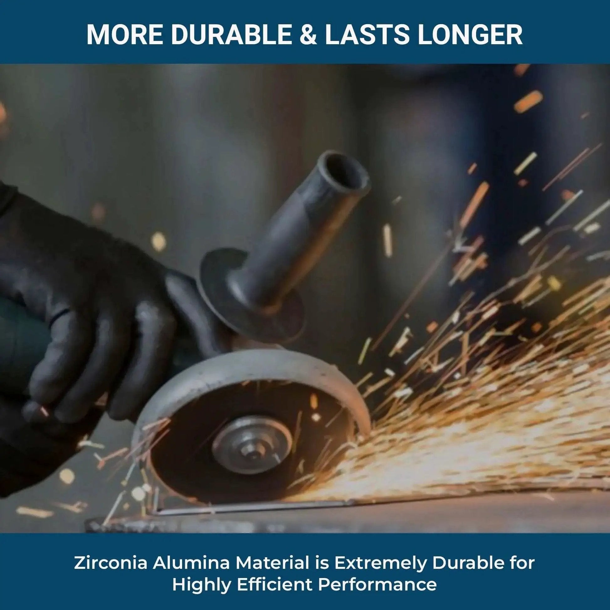 Using Premium Pro Grade High Density Jumbo Zirconia Type 27 Flap Discs For Angle Grinder 4.5 Inch Diameter With 7 Eighths Inch Arbor 40 Grit 10 Pack For Finishing Blending Deburring And Rust Removal Benchmark Abrasives on metal