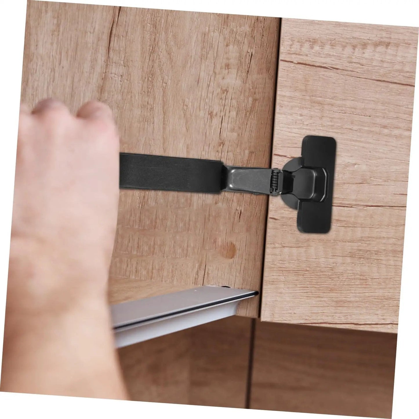 Soft Close Concealed Cabinet Hinges For Kitchen And Bathroom Cabinets With Quiet Damping, Smooth Closing Action, Easy To Install, Versatile Cabinet Door Hardware By LIFKICH installed on wood cabinet