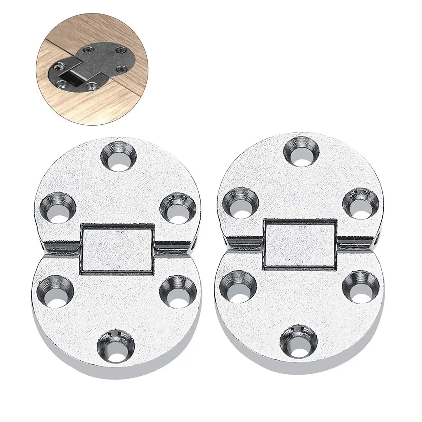 2 Pack Zinc Alloy Flap Hinges For Self Supporting Folding Tables Oval Hardware 10 Kg Max Load Silver Finish Heavy Duty