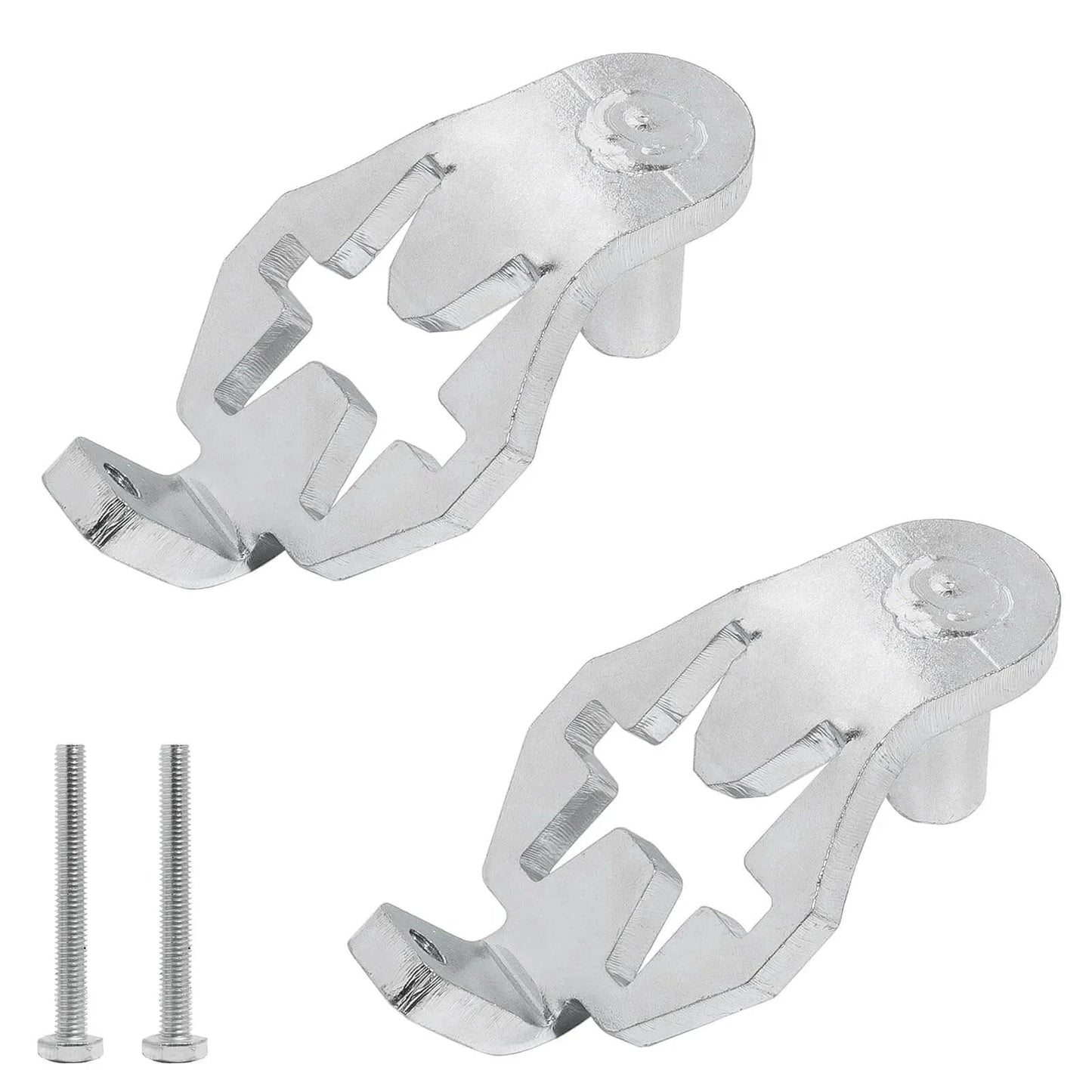 Four Piece T-Post Gate Hinge Pins Set with bolts, Heavy Duty Powder Coated Steel For Farm And Garden Gates, Rust Resistant, Quick Install