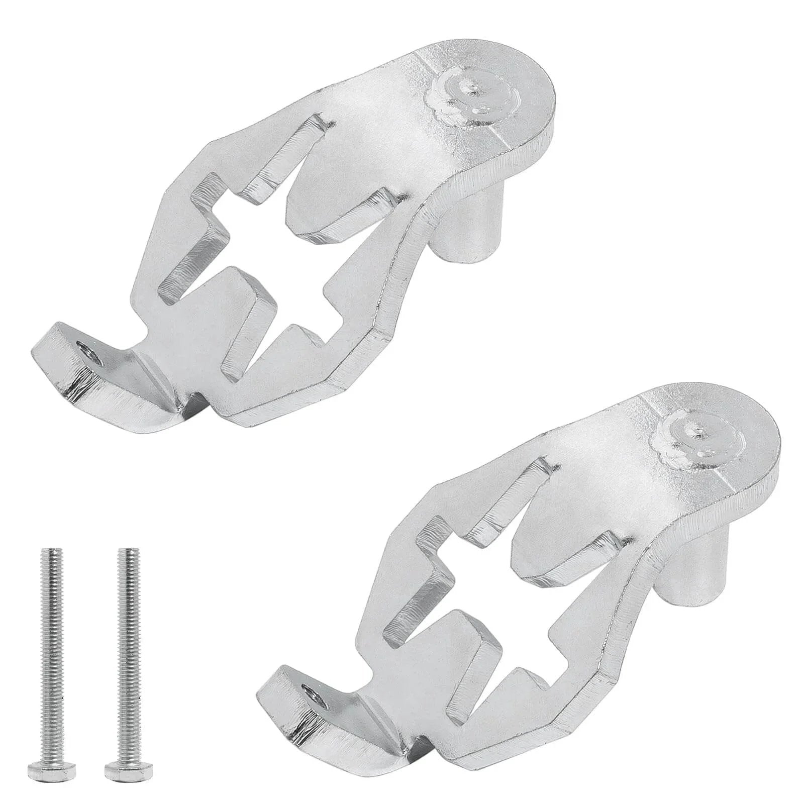 Four Piece T-Post Gate Hinge Pins Set with bolts, Heavy Duty Powder Coated Steel For Farm And Garden Gates, Rust Resistant, Quick Install